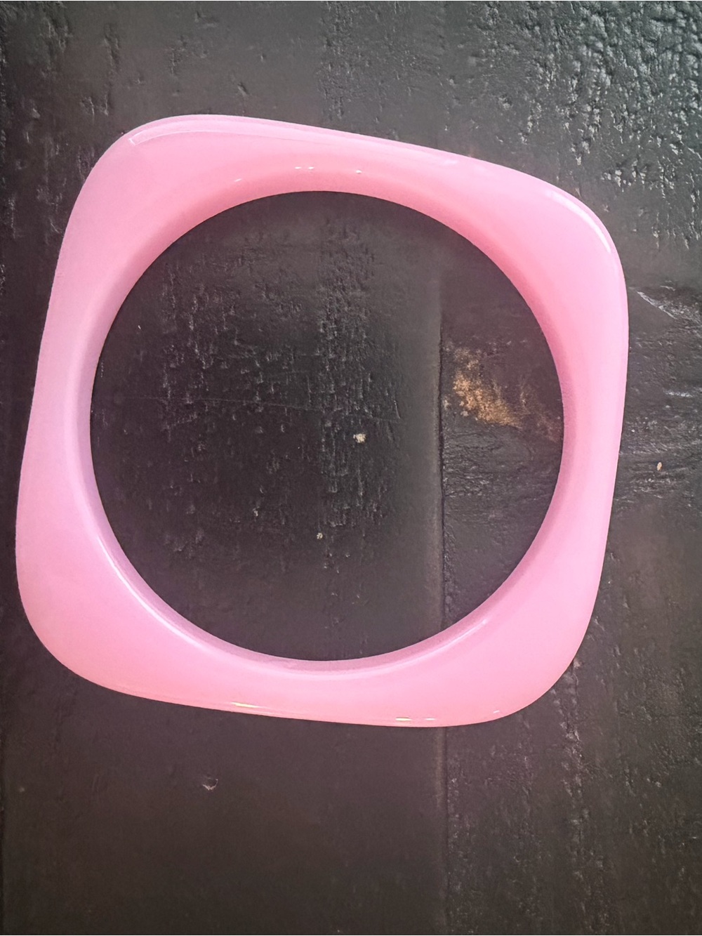 Pink Square Bangle Bracelet